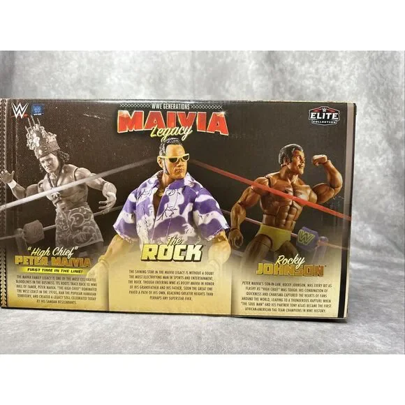 WWE Mattel Elite‎ The Rock WWE Generations Maivia Legacy 3-Pack Exclusive - Picture 10 of 10